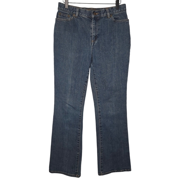 Ralph Lauren Vintage Womens Mid Rise Medium Wash Bootcut Denim Jeans Size 6 - Picture 1 of 7